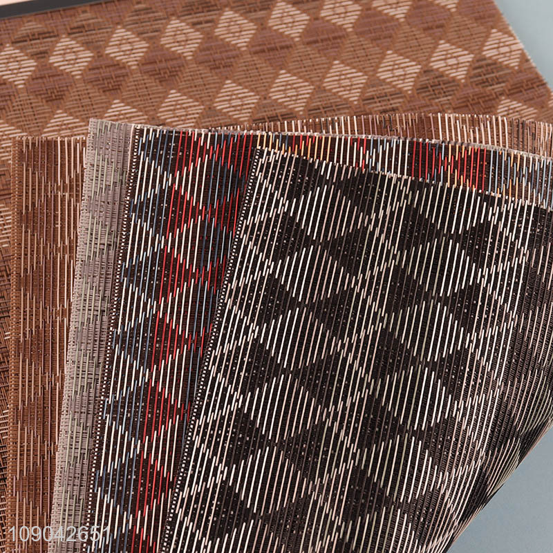 Factory supply multicolor rectangle pvc home restaurant place mat dinner mat