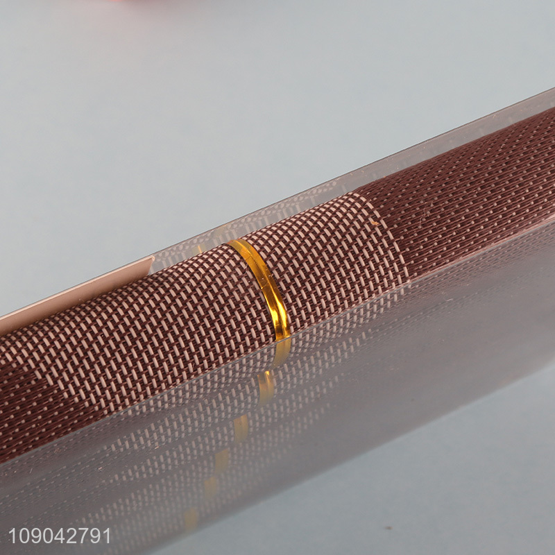 Top products 6pcs rectangle tabletop decoration pvc place mat dining mat