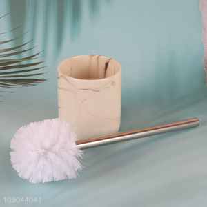 New Product Modern Design Ceramic Toilet Brush and Holder <em>Set</em> for <em>Bathroom</em>