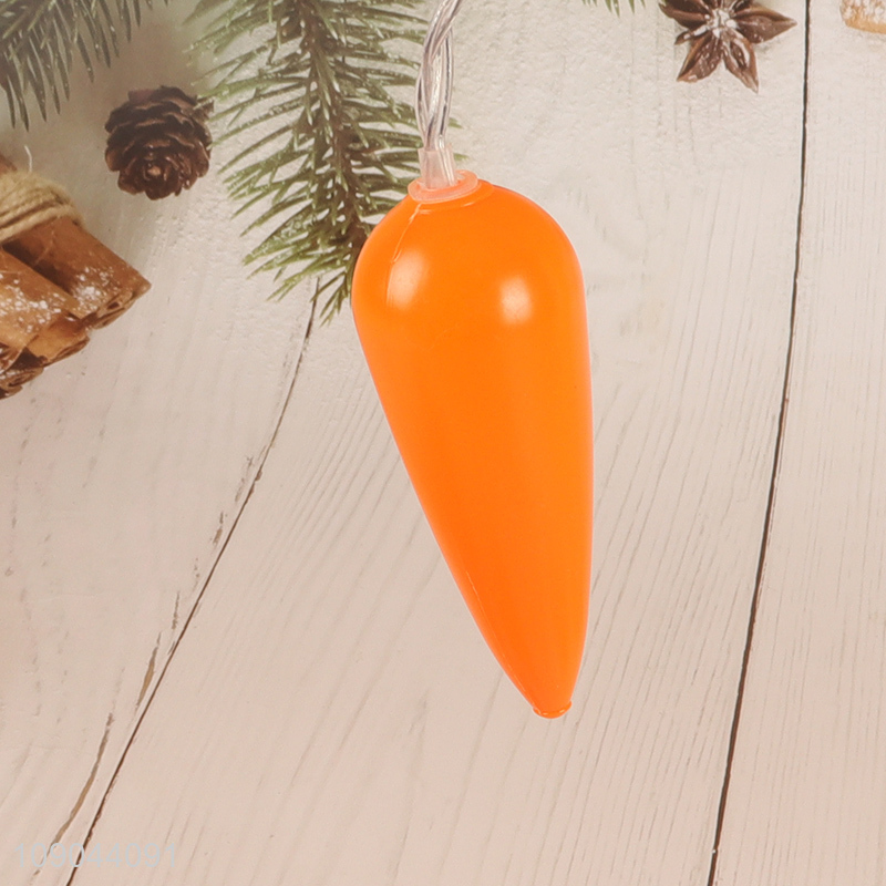 Good Quality 10LED Carrot String Lights Battery Operated Easter String Lights