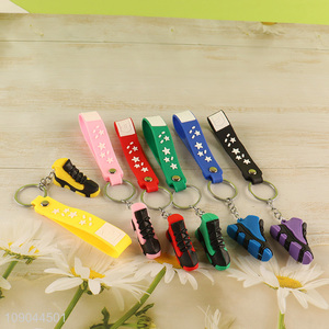 Most popular multicolor portable mini <em>shoes</em> pendant silicone keychain