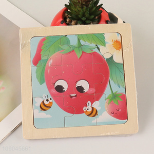 Hot items cartoon strawberry pattern kids puzzle toys jigsaw toys