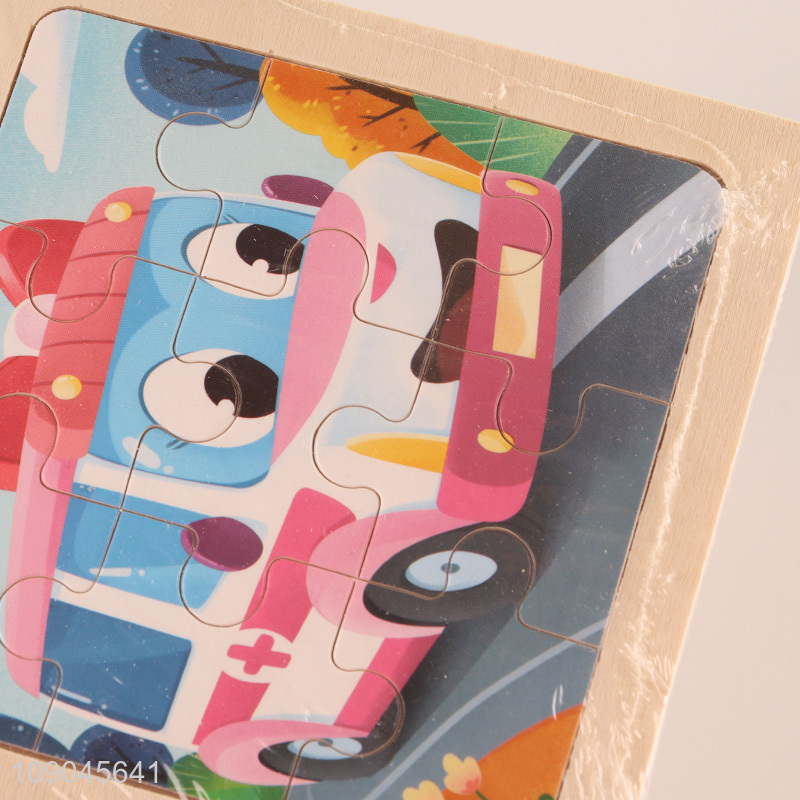 Good selling cartoon bus pattern kids educational toys puzzle toys