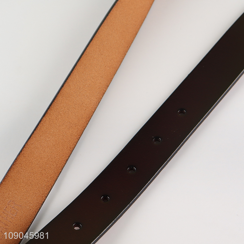 Good quality round pin buckle women belt jeans belt pu leather belt