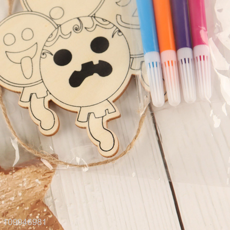 Top products Halloween decoration hanging wooden diy painting board