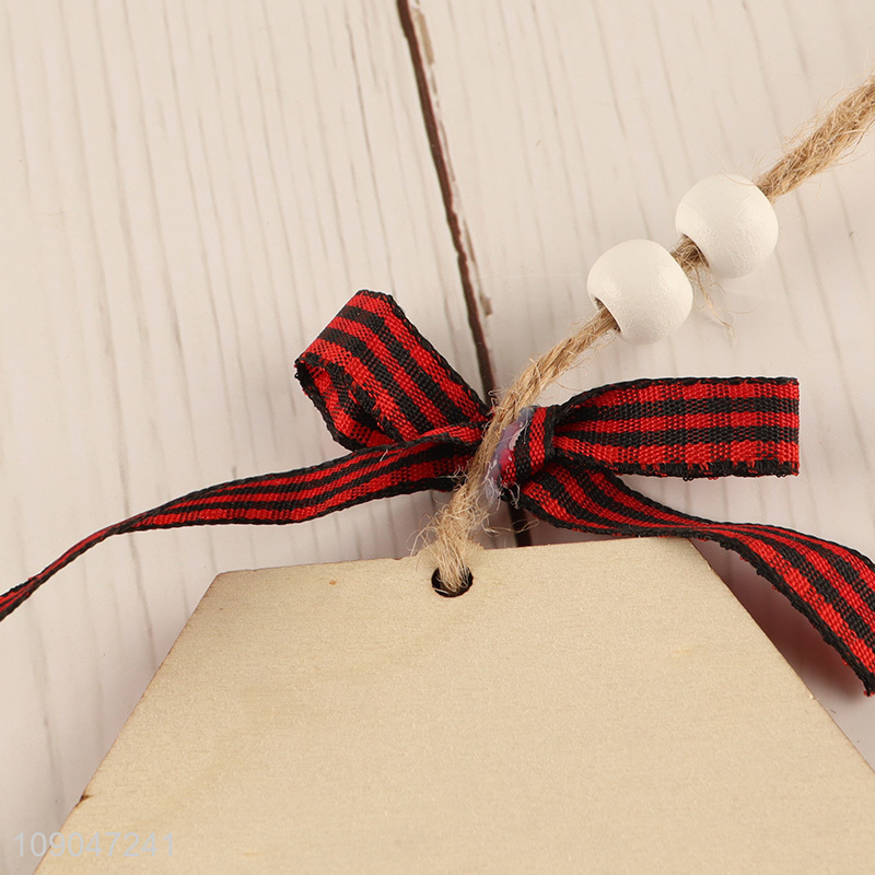 Factory wholesale new year decoration wooden Christmas hanging ornaments decoration