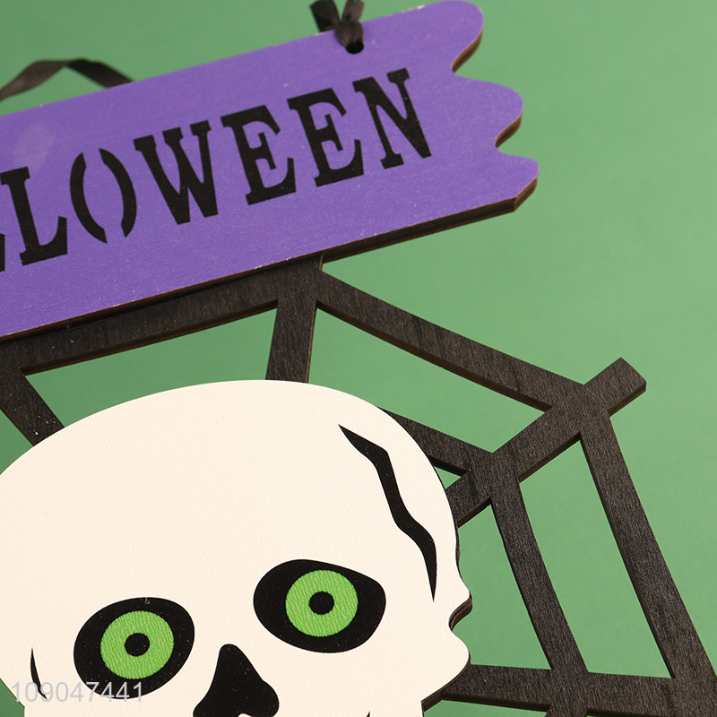 Best selling ghost wooden Halloween hanging ornaments for indoor outdoor