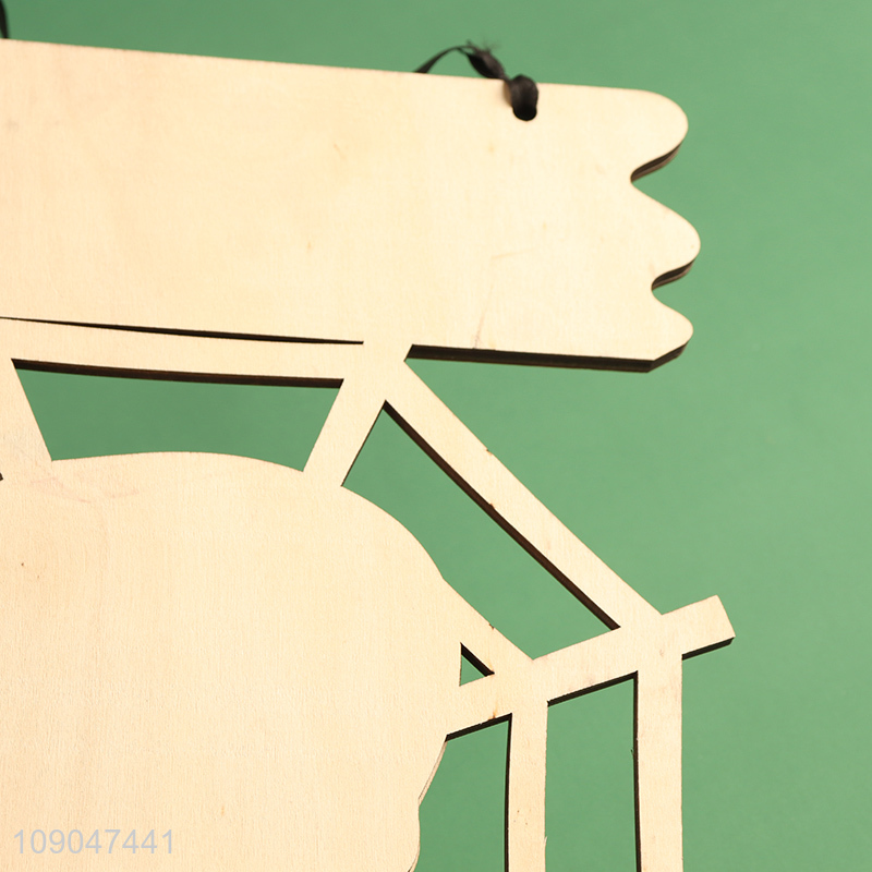 Best selling ghost wooden Halloween hanging ornaments for indoor outdoor