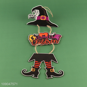 Top sale door hanging sign wooden Halloween hanging ornaments wholesale