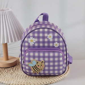 Factory Price Cute <em>School</em> Bag Bookbag Plaid <em>Backpack</em> for Kids Children