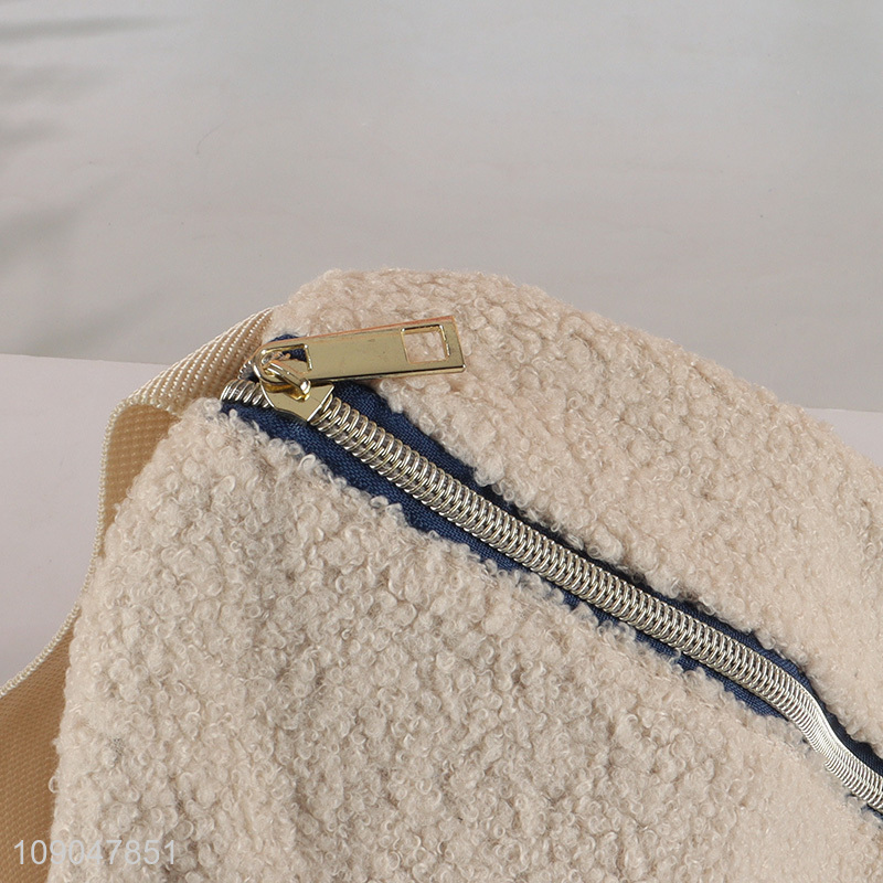 Popular Product Winter Waist Bag Faux Fleece Fanny Pack with Adjustable Strap