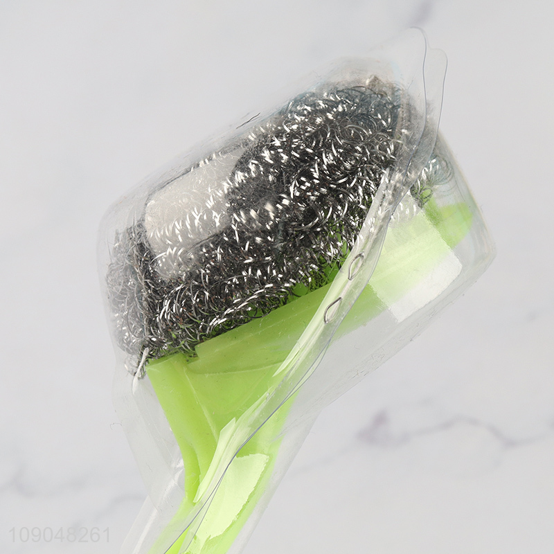 Good selling dishwasher brush kitchen cleaning ball with handle