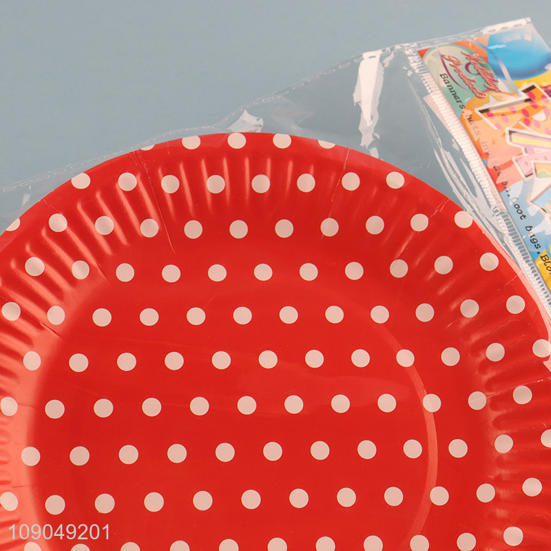 Good price disposable round party paper plate tableware plate for sale