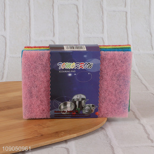 Factory Price 5 Pieces Heavy Duty Scouring Pads Kitchen Cleaning Tools