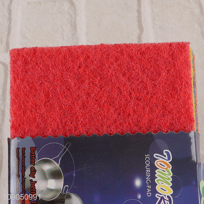 Hot Selling 5 Pieces Non-Scratch Scouring Pads Multipurpose Scrub Pads