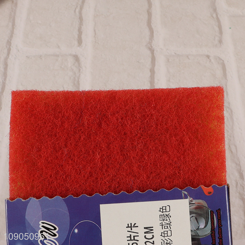 Factory Price 5 Pieces Heavy Duty Scouring Pads Kitchen Cleaning Tools