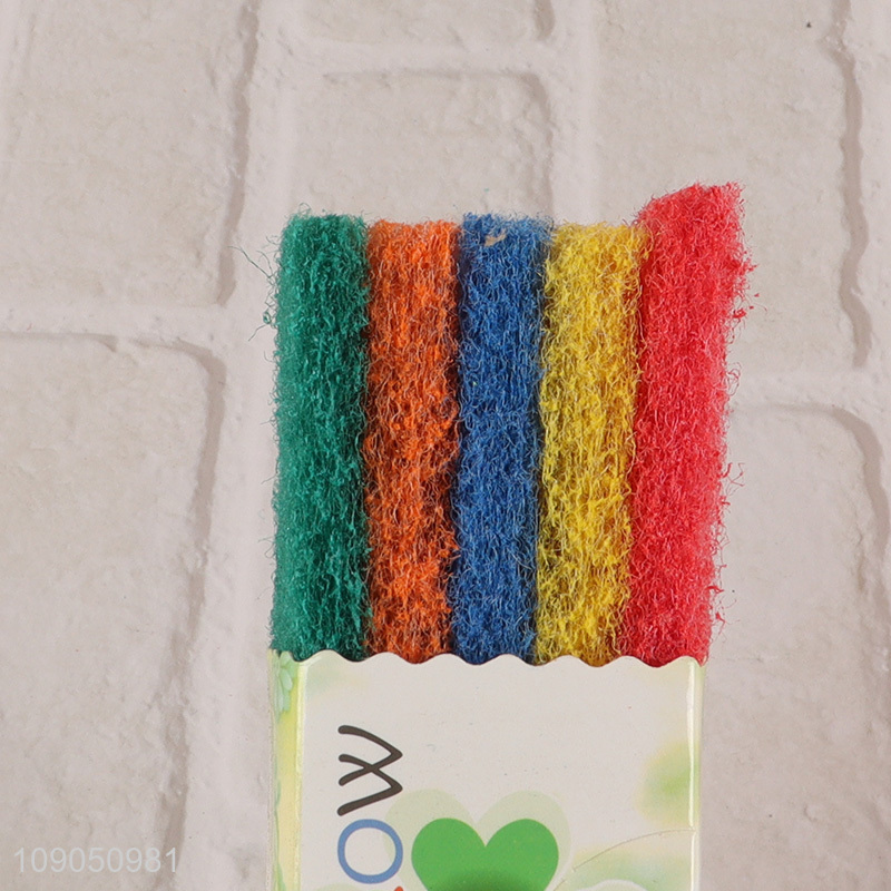 High Quality 5 Pieces Heavy Duty Scouring Pads for Washing Dishes Pots