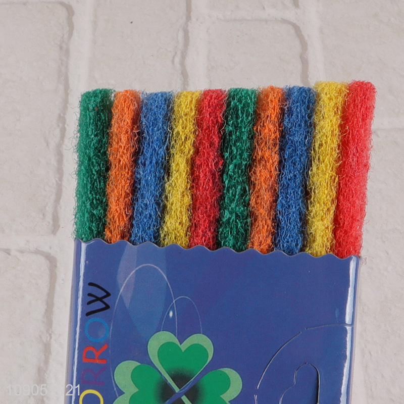 China Imports 10 Pieces Heavy Duty Non-Scratch Scouring Pads Dish Scrubbers