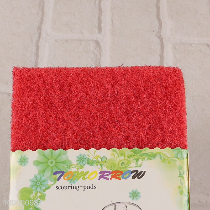 High Quality 5 Pieces Heavy Duty Scouring Pads for Washing Dishes Pots