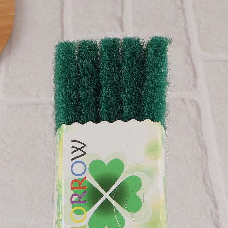 Wholesale 5 Pieces Heavy Duty Scouring Pads Kitchen Dishes Pots Scrubbers