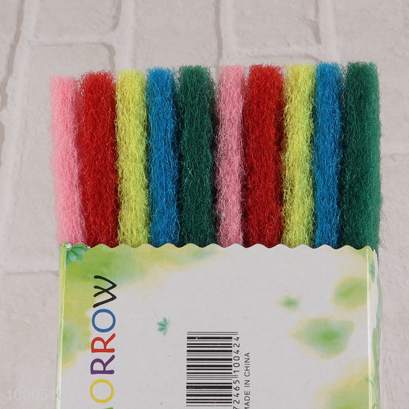 Promotional 10 Pieces Durable Heavy Duty Scouring Pads for Kitchen Garage