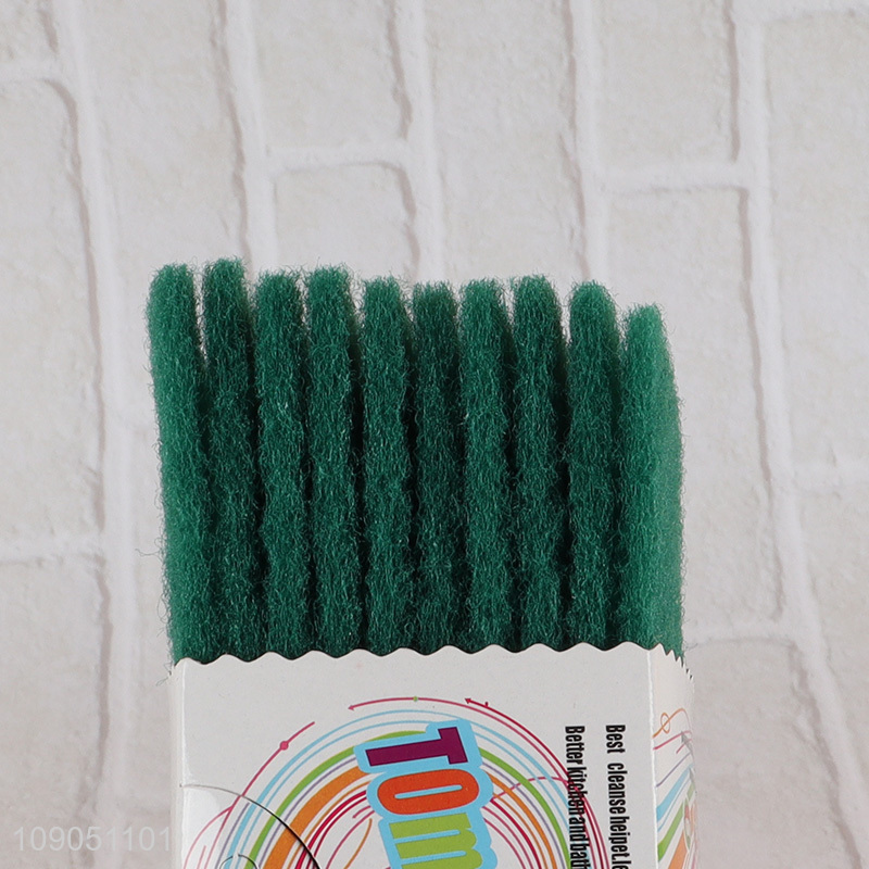 Good Quality 10 Pieces Heavy Duty Scouring Pads Non-Scratch Scrub Pads