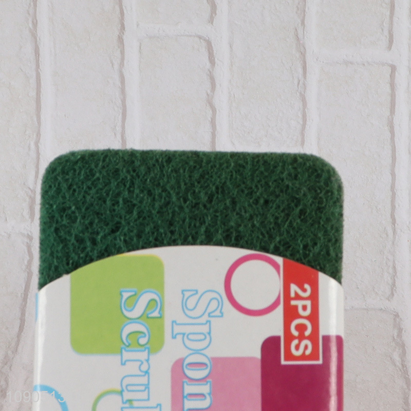 Wholesale 2 Pieces Heavy Duty Cleaning Sponges Dish Scrubber for Kitchen
