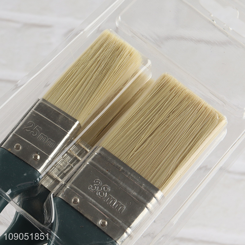 Low Price 1 1.5 2 Inch Plastic Handle Paint Brush Set for Walls and Trim