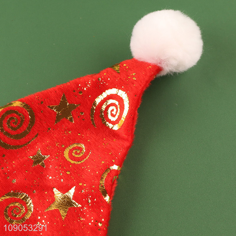Low Price Non-Woven Christmas Hat Santa Hat Unisex Xmas Hat