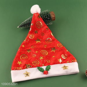 Low Price Non-Woven Christmas Hat Santa Hat Unisex Xmas Hat