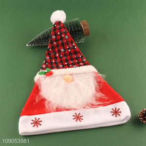 Low Price Non-Woven Christmas Hat Santa Hat Unisex Xmas Hat