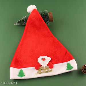 Hot Selling Cute Santa Hat Polyester Christmas Hat Festive Hat
