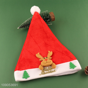 Wholesale Cute Santa Hat Non-Woven Christmas Hat for Kids Boys Girls