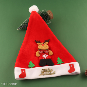 Hot Selling Unisex Non-Woven Santa Hat Christmas Party Favors