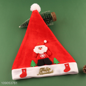 Wholesale Unisex Non-Woven Christmas Hats Cute Kids Santa Hats