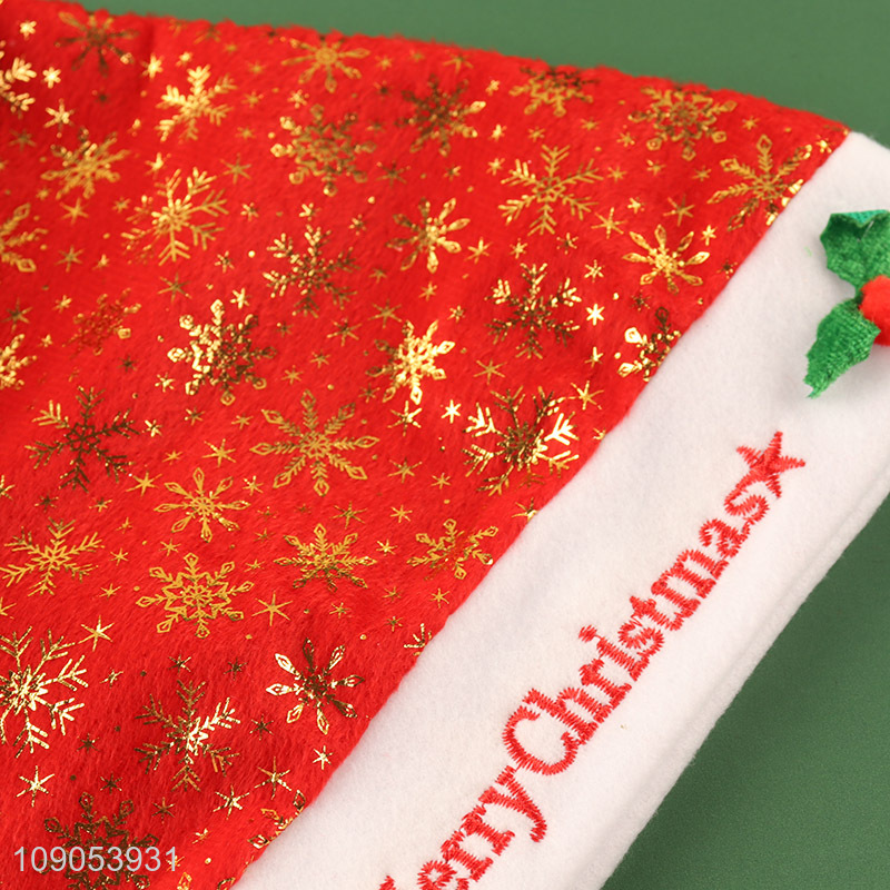 New Product Snowflake Santa Hat Christmas Hat for Kids Men Women