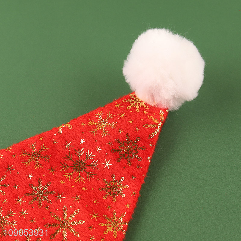 New Product Snowflake Santa Hat Christmas Hat for Kids Men Women