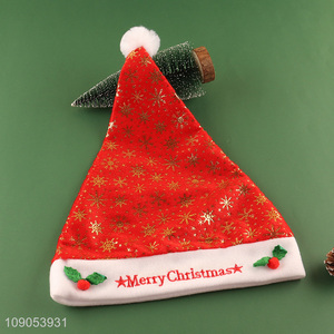 New Product Snowflake Santa Hat Christmas Hat for Kids Men Women