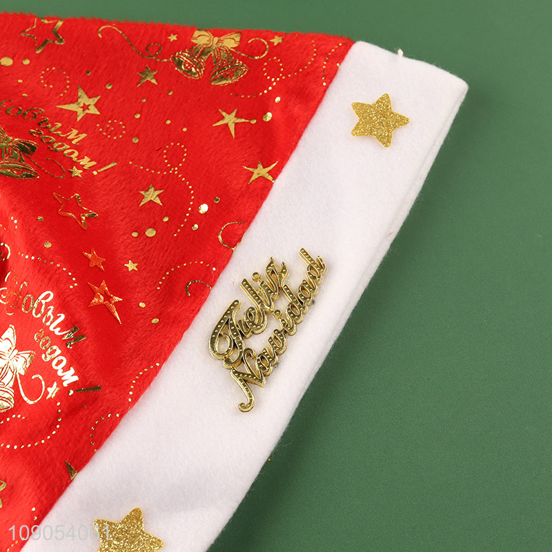 High Quality Unisex Non-Woven Santa Hat Christmas Party Favors