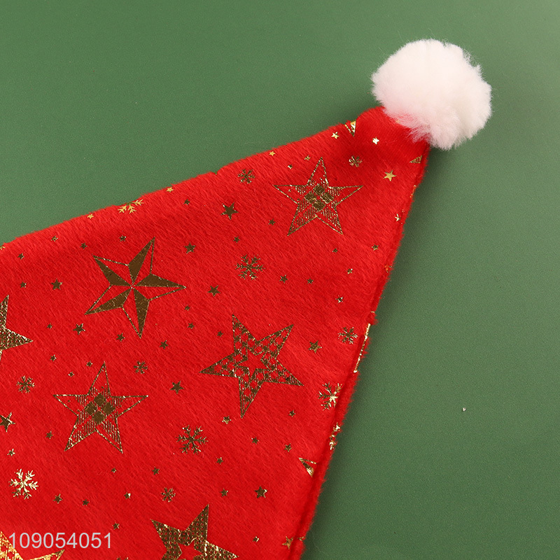 Wholesale Unisex Santa Hat Star Christmas Hat Xmas Holiday Hat