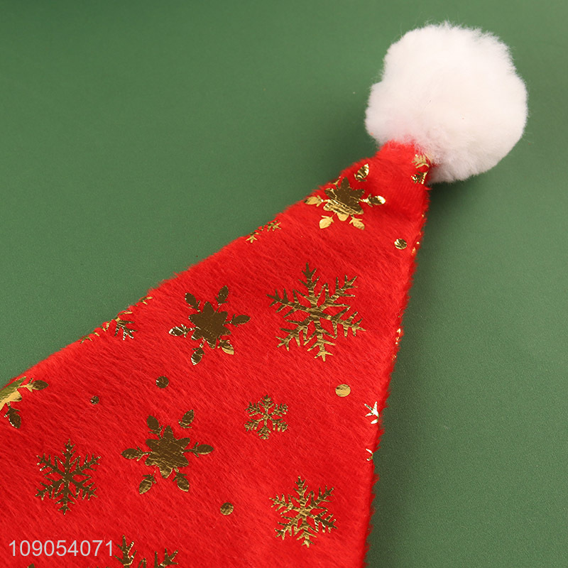 Hot Selling Non-Woven Christmas Hat Santa Hat Unisex Xmas Hat