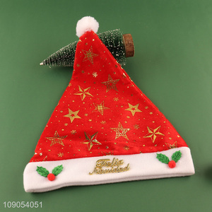 Wholesale Unisex Santa Hat Star Christmas Hat Xmas Holiday Hat