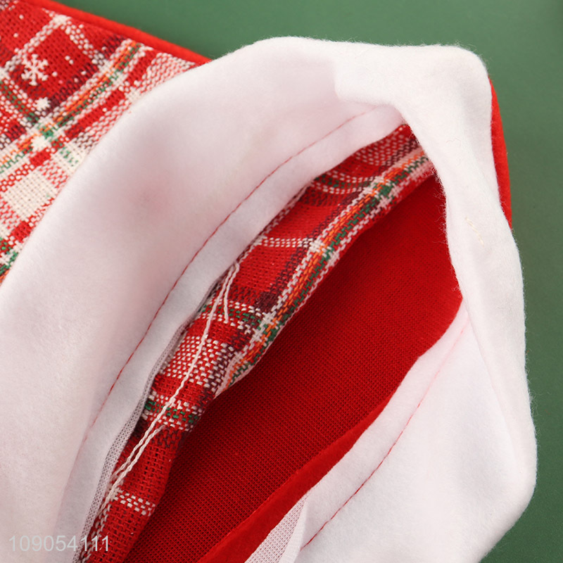 New Product Plaid Santa Hat Christmas Holiday Party Accessories