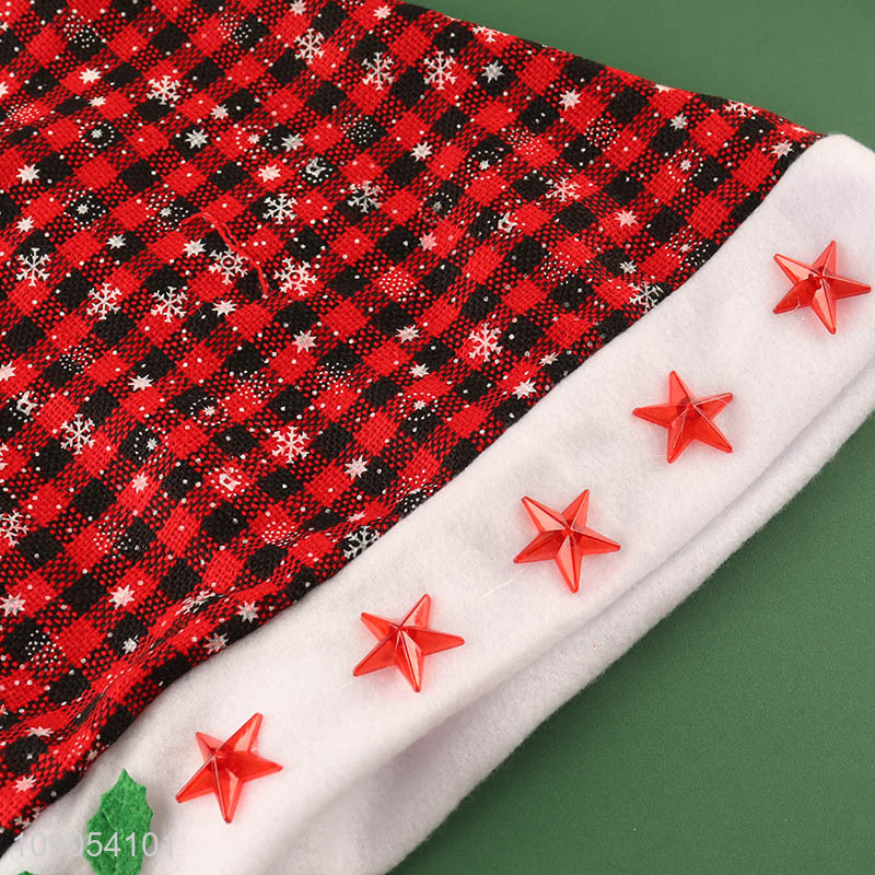 Online Wholesale Plaid Christmas Hat Seasonal Festive Party Hat