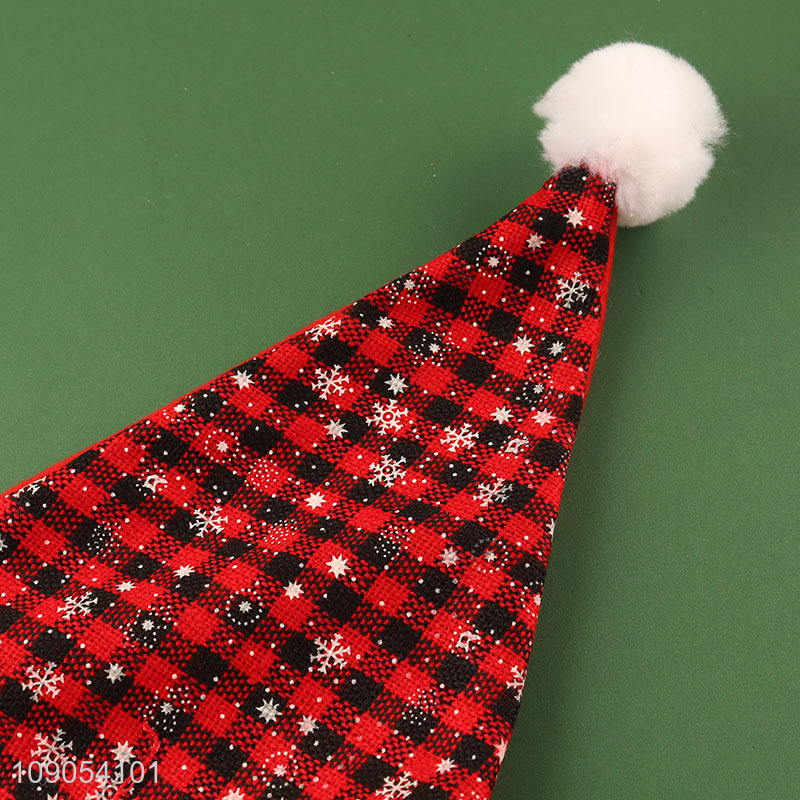 Online Wholesale Plaid Christmas Hat Seasonal Festive Party Hat