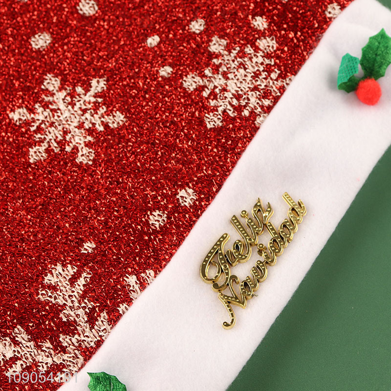 Low Price Snowflake Santa Hat Christmas Hat for Kids Men Women