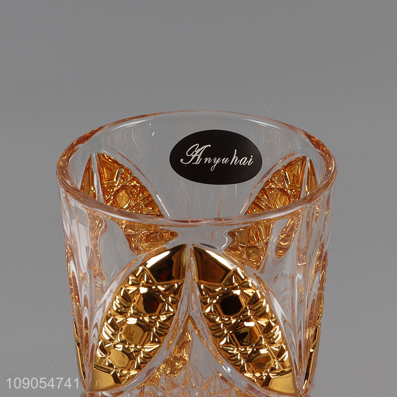 Low price glass enamel household juice cup whiskey glasses beer glasses