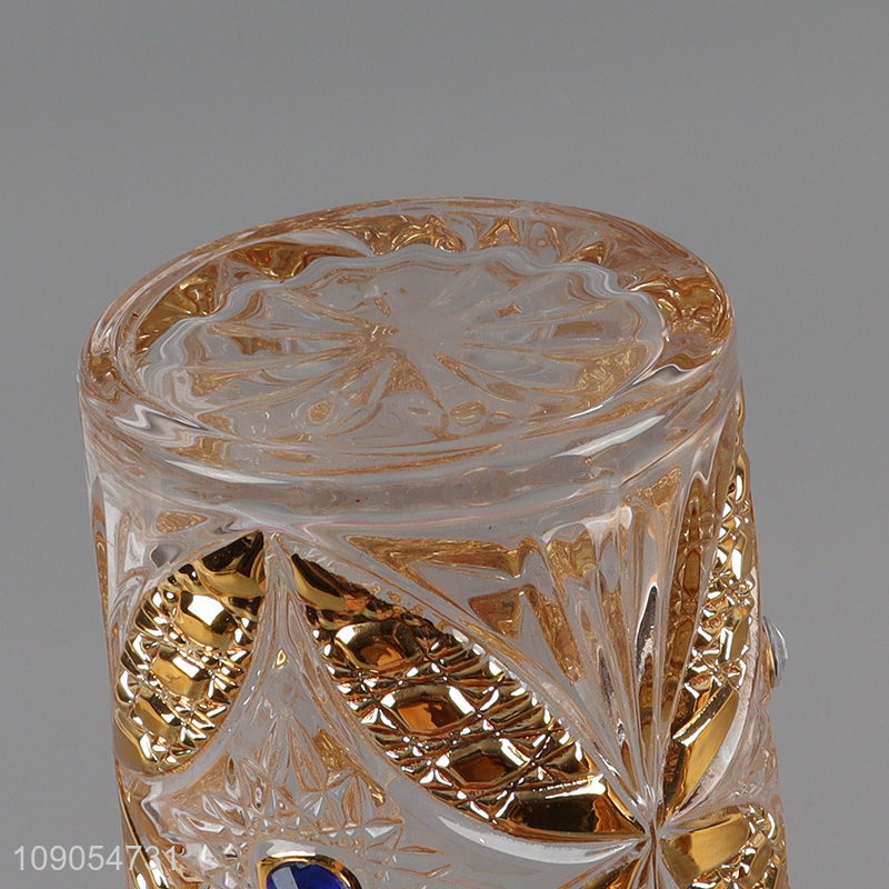 Most popular luxury style glass enamel wine glasses whiskey glasses