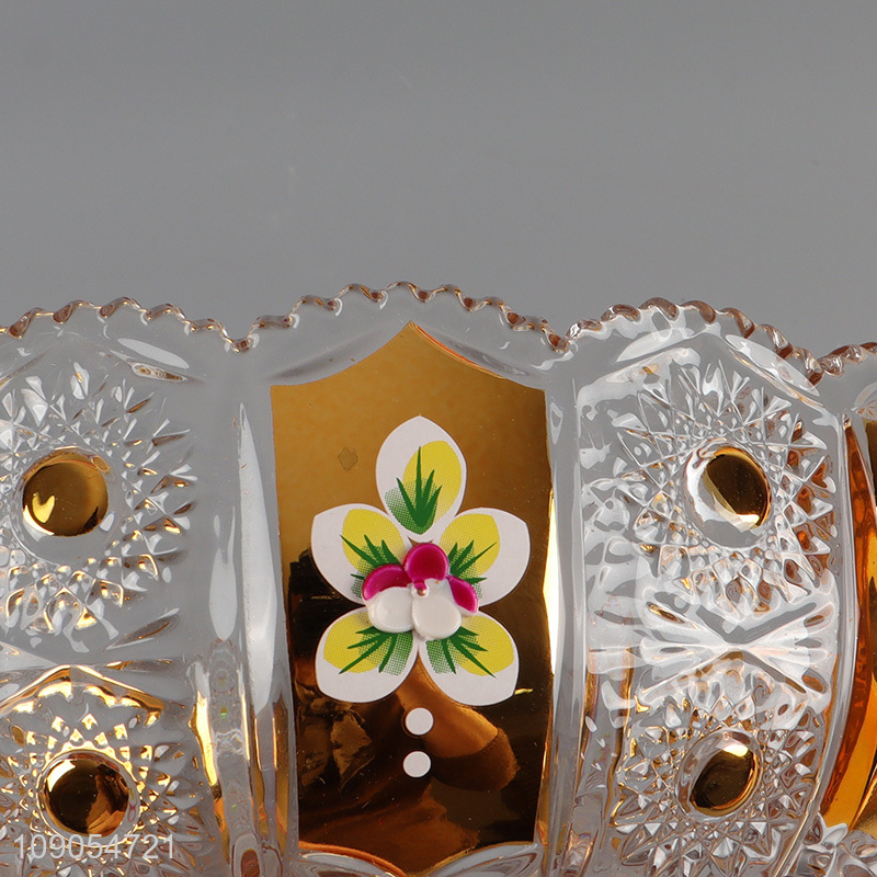 Good price home decor glass fruit plates home restaurant snack plate