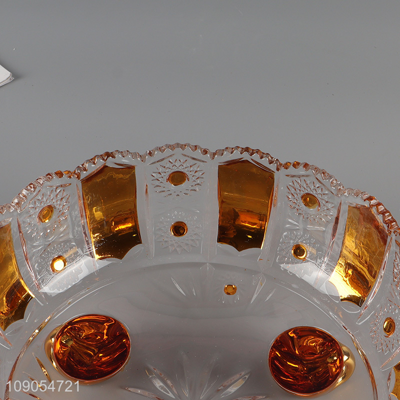 Good price home decor glass fruit plates home restaurant snack plate